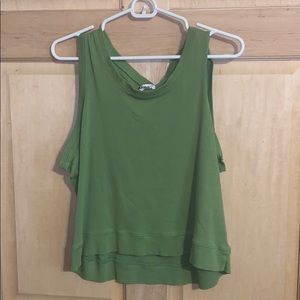 green tank top